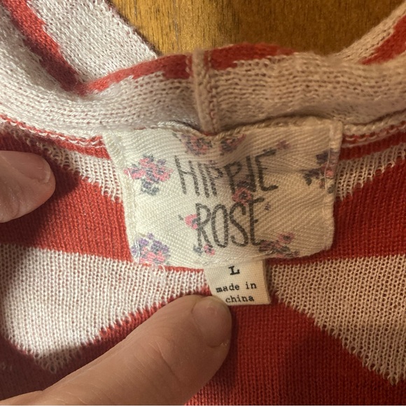 Hippie Rose Cardigan Aztec Southwest Print Long Line Open Front Sz L Ranch Boho - Picture 3 of 5